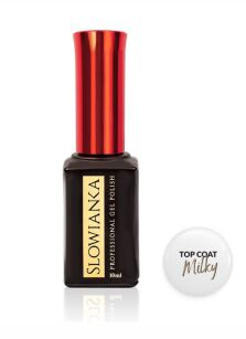 Slowianka Top Coat Milky 10g mleczny top hybrydowy z połyskiem