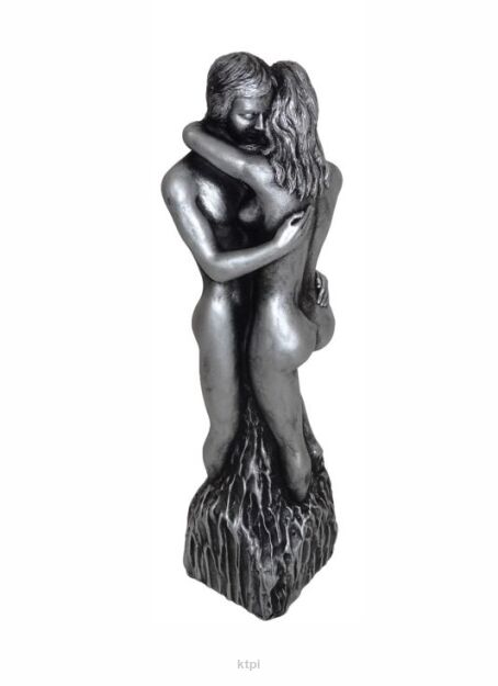 Bartek Candles Świeca Zakochana Para Przytulająca się - Srebrna 25 cm