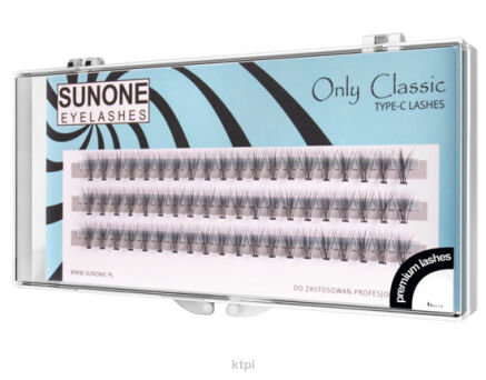 Sunone Rzęsy w kępkach C 0,10 10mm czarne 60 sztuk