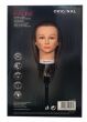Sibel Główka fryzjerska treningowa Włosy naturalne brązowe 30cm - 3