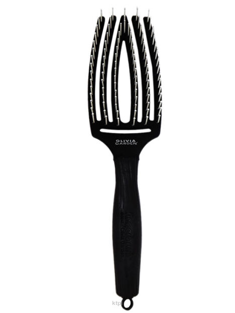 Olivia Garden Finger Brush Szczotka Medium Czarna