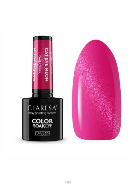 Claresa Lakier Hybrydowy Cat Eye Neon Dark Pink 5 g