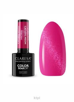 Claresa Lakier Hybrydowy Cat Eye Neon Dark Pink 5 g