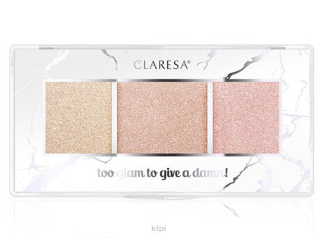 Claresa Too Glam To Give Paleta Rozświetlaczy 12