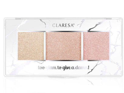 Claresa Too Glam To Give Paleta Rozświetlaczy 12