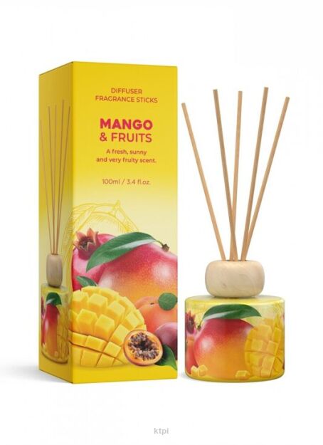 Bartek Candles Dyfuzor Mango & Fruits z Patyczkami 100 ml