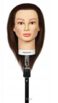 Sibel Główka fryzjerska treningowa Włosy naturalne brązowe 40cm