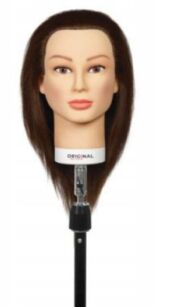 Sibel Główka fryzjerska treningowa Włosy naturalne brązowe 40cm