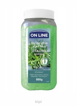 ON LINE sól do kąpieli stóp Ziołowa 800 g