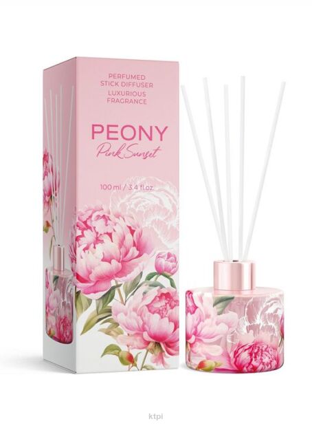 Bartek Candles Dyfuzor Peony Pink Sunset z Patyczkami 100 ml