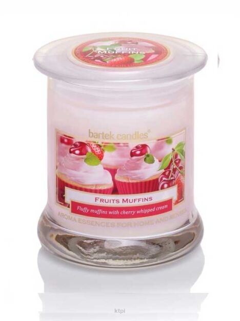 Bartek Candles Fruit Muffins Cherry & Strawberry Świeca 260 g