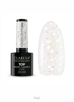 Claresa Top No Wipe Pastel Garden 5ml top z kwiatkami