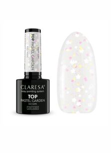 Claresa Top No Wipe Pastel Garden 5ml top z kwiatkami