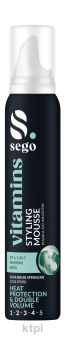 SEGO Vitamins styling mousse pianka do włosów ultra strong 200 ml