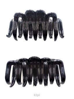 Klamry do włosów plastikowe czarne 8 cm 2 sztuki