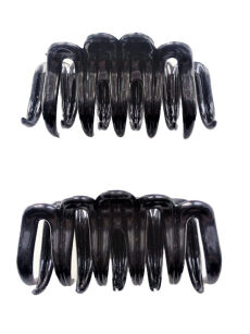 Klamry do włosów plastikowe czarne 8 cm 2 sztuki