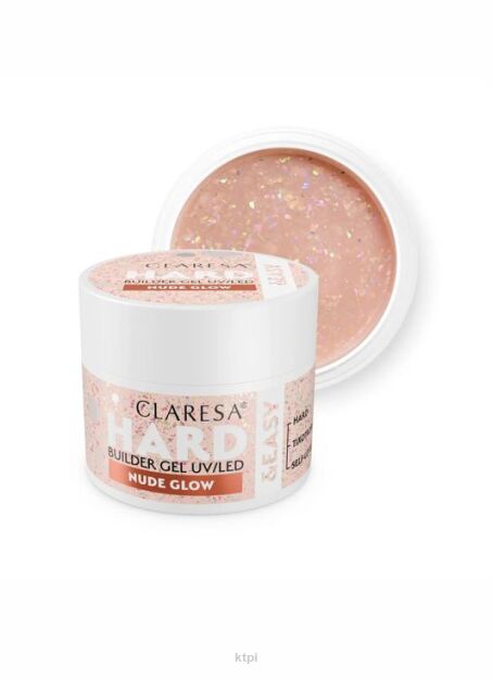 CLARESA Żel Budujący Hard&Easy Nude Glow 45g