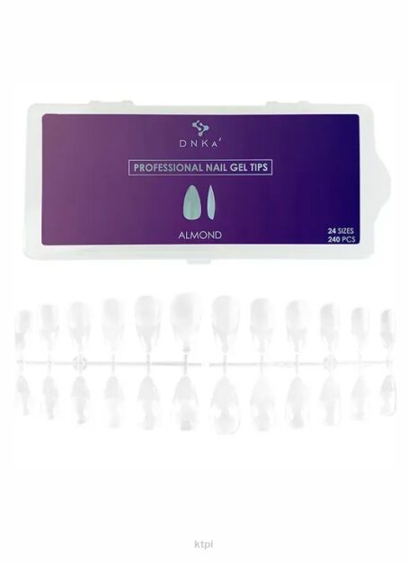 DNKA Professional Nail Gel Tips Almond 240 sztuk