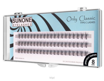 Sunone Rzęsy w kępkach C 0,10 8 mm czarne 60 sztuk