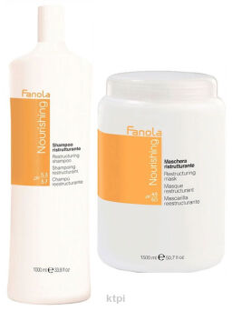 Fanola Nourishing Szampon maska odbudowa 1000+1500