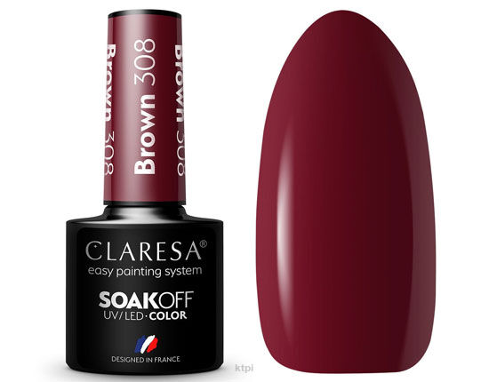 Claresa Lakier Hybrydowy 308 Brown 5 ml