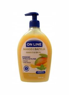 ON LINE kremowe mydło w płynie mango i bazylia 500 ml