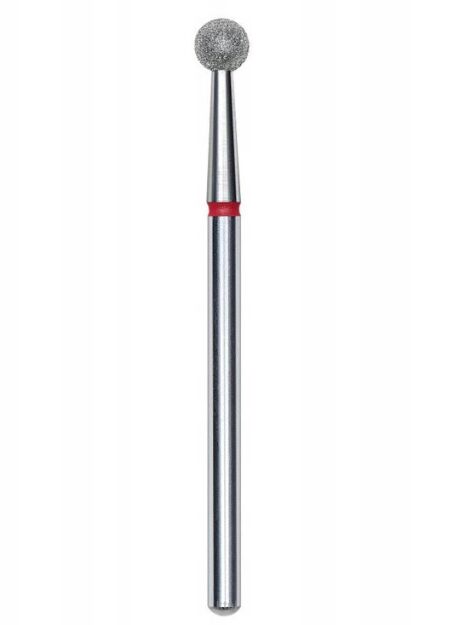 STALEKS PRO frez diamentowa kulka czerwona FA01R040 4 mm