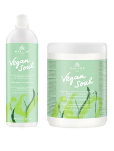 Kallos Vegan Soul Szampon Nourishing 1000 ml + maska odżywcza 1000 ml