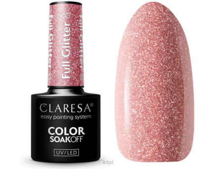 Claresa Lakier Hybrydowy 8 Full Glitter 5 ml