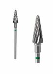 Staleks Frez z węglika Stożek choinka zielony 6/14 mm FT71G060/14 - 2