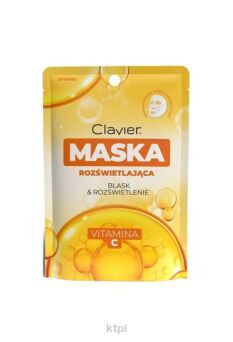 CLAVIER maska do twarzy w płachcie rozświetlająca z witaminą C 25 ml