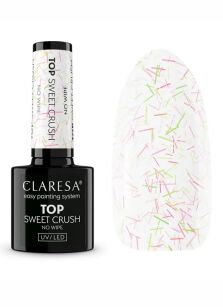 Claresa Top No Wipe Lakier Hybrydowy Posypka Sweet Crush 5g