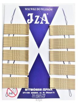 WSUWKI DO WŁOSÓW IZA BEŻOWE Z KULKĄ 100 szt. 45mm