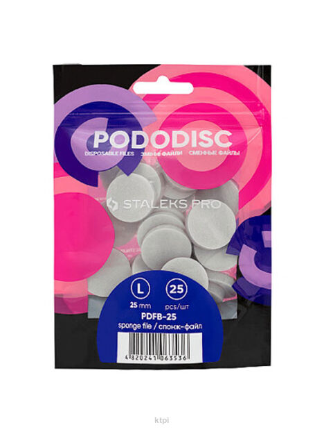 STALEKS PRO nakładki wymienne na gąbce PODODISC PDFB-20 L 25 sztuk
