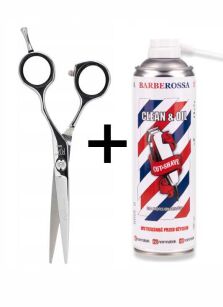 Fox Student Profesjonalne Nożyczki 5,5 + Barberossa Clean & Oil 500ml