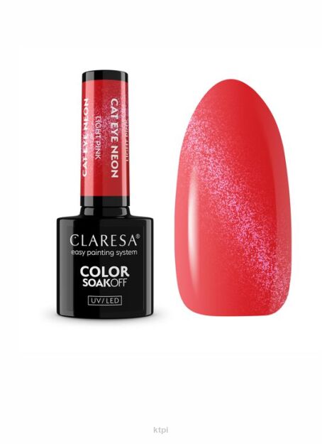Claresa Lakier Hybrydowy Cat Eye Neon Light Pink 5 g