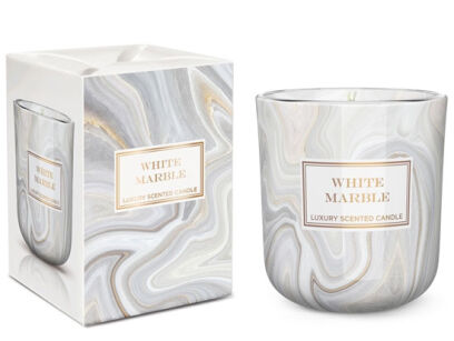 Bartek Candles Świeczka Marble White 150g