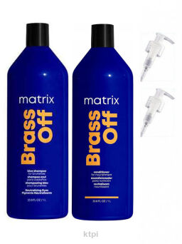 Matrix Tr Brass Off Szampon + Odżywka 1l + 2x Pomp