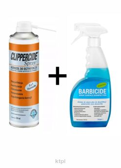 BARBICIDE CLIPPERCIDE 500ml + Spray do dezynfekcji bezzapachowy 750ml