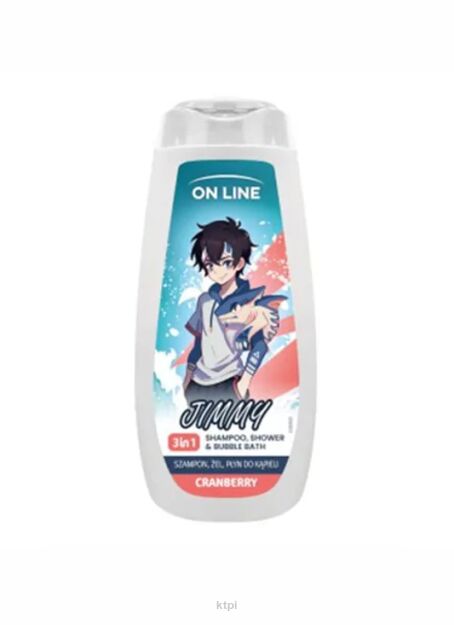 ON LINE KIDS Jimmy Żel do kąpieli 3w1 - Cranberry 400 ml