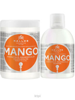 KALLOS KJMN szampon regenerujący mango + maska do włosów 1000 ml