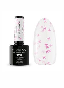 Claresa Top No Wipe Pixie Stars 5ml top z brokatowymi drobinkami