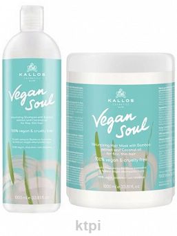 Kallos Vegan Soul Szampon dodający objętości + maska do włosów 1000 ml