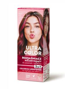 Joanna Ultra Color Rozjaśniacz 2w1 Malinowy 80 g