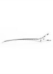 Fox Klipsy fryzjerskie metalowe srebrne 6 sztuk 7 cm - 3