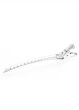 Fox Klipsy fryzjerskie metalowe srebrne 6 sztuk 7 cm - 2