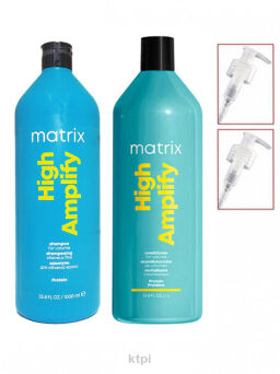 Matrix High Amplify Szampon +ODŻYWKA 1l+2 X Pompka