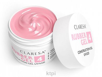 Claresa Rubber Gel Żel budujący do przedłużania 4 średni malinowy róż 45 g