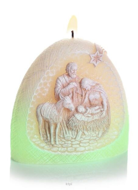 Bartek Candles Szopka Ecru z Diodą LED Świeca 360 g