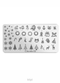 Clavier Blaszka Do Stempli Metalowa Srebrna Płytka Z Wzorkami - Y012